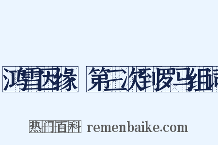 鸿雪因缘·第三次到罗马组词是什么意思的图片